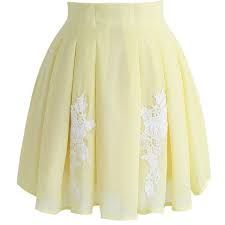 Yellow Skirt With Lace