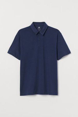 Slim Fit Polo Shirt - Navy blue - Men | H&M US