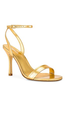 Larroude The Nyx Heel in Gold Metallic | REVOLVE