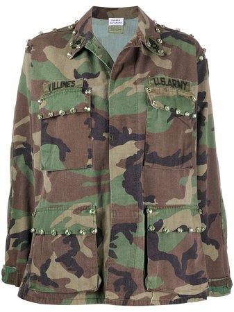 P.A.R.O.S.H. Camouflage Print Military Jacket - Farfetch