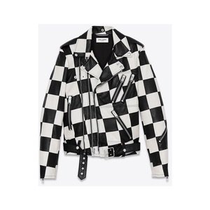 Checkered Leather Jacket