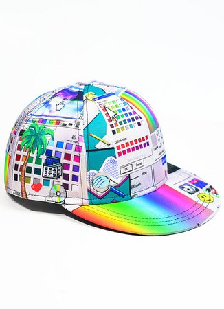 Vaporwave Computer Glitch Hat – In Control Clothing