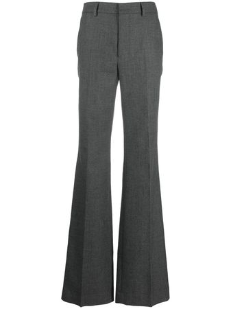 AMI Paris Wool Flared Tailored Trousers - Farfetch