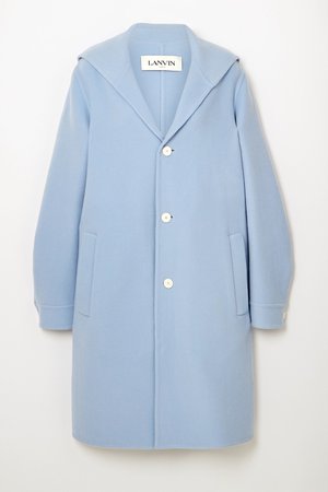 Blue Wool and cashmere-blend coat | Lanvin | NET-A-PORTER