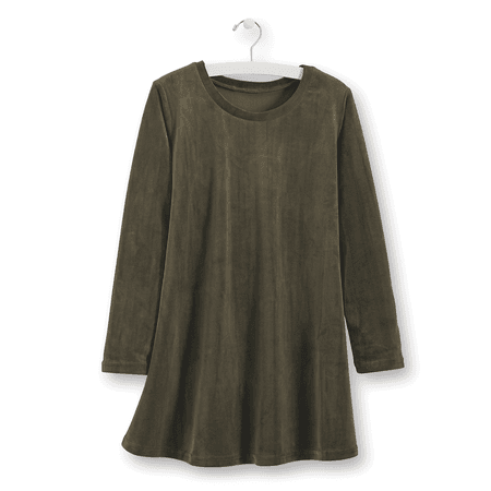 Long-Sleeved Velvet Tunic - Country Store Casual Collection