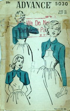 sewing pattern c. 1940s