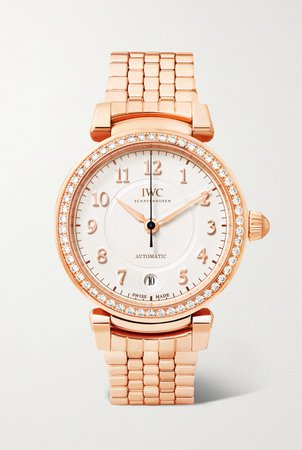 Rose gold Da Vinci Automatic 36 18-karat red gold diamond watch | IWC SCHAFFHAUSEN | NET-A-PORTER