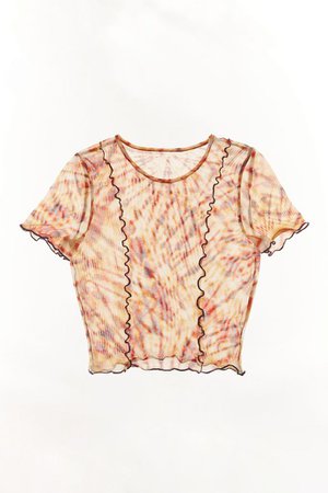 UO Seamed Mesh Baby Tee | Urban Outfitters