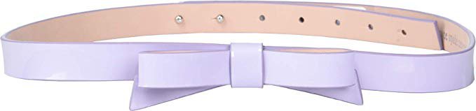 Amazon.com: Kate Spade New York Women's 19 mm Classic Bow Belt Frozen Lilac SM: Clothing