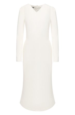 Женское белое шерстяное платье ESCADA — купить за 66350 руб. в интернет-магазине ЦУМ, арт. 5031624