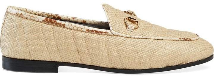 Women's Jordaan chevron raffia loafer