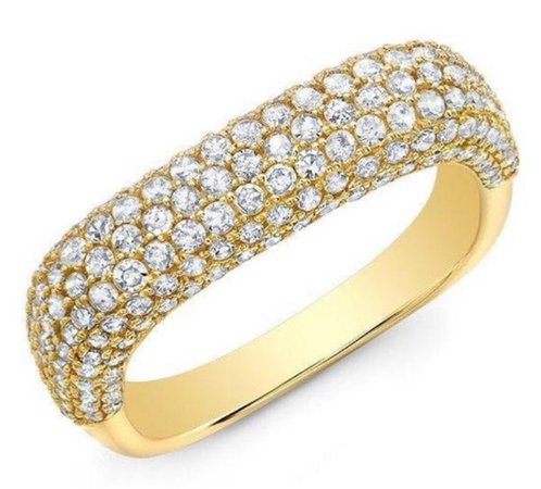 YELLOW GOLD LUXE DIAMOND SQUARE RING