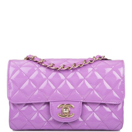 Chanel Purple Quilted Patent Rectangular Mini Classic Flap Bag – Madison Avenue Couture