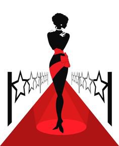 Red Carpet Fashion Clipart Graphic