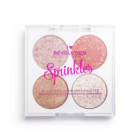 I Heart Revolution Blush & Sprinkles Palette - Ice Cream Sundae | Revolution Beauty