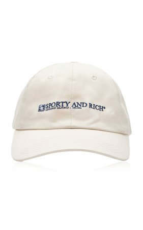 Sporty & Rich Logo-Embroidered Cotton Hat