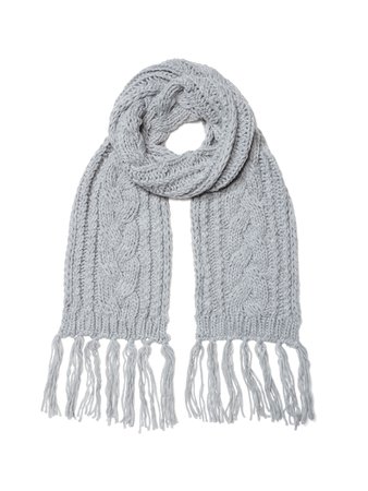Cable Scarf Grey Marle - Dotti Online