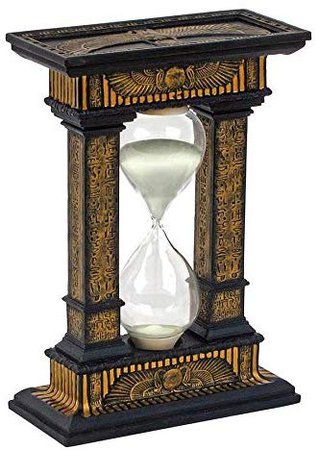 Design Toscano Sands of Time Egyptian Decor Statue Hourglass Sand Timer, 18 cm, Polyresin, Two Tone Black & Gold: Amazon.ca: Home & Kitchen