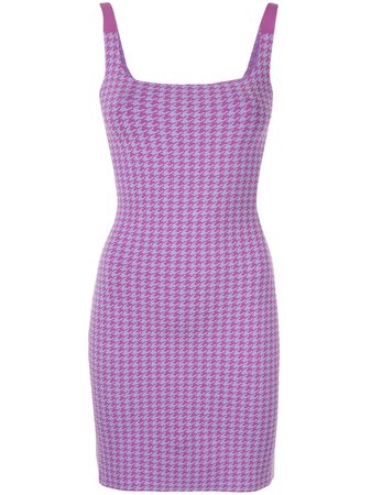 Purple Nagnata Houndstooth Dress | Farfetch.com