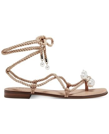 INC International Concepts Jerzi Rope Lace-Up Sandals, Created For Macy's & Reviews - Sandals - Shoes - Macy's