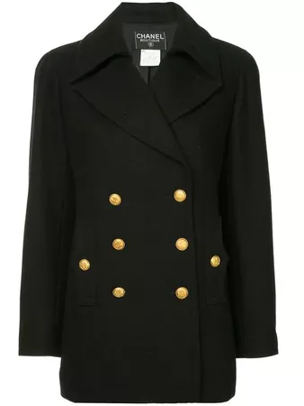 Chanel Vintage Long Sleeve Coat Jacket - Farfetch