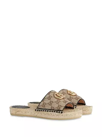 Shop Gucci Double G open-toe espadrilles with Express Delivery - FARFETCH