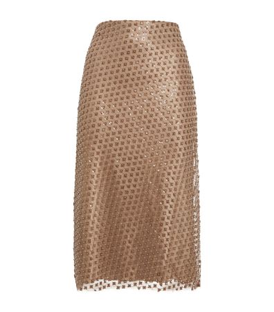 Vince Embellished Midi Skirt | Harrods AU