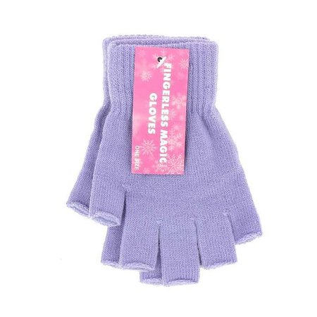 Ladies Fingerless Magic Gloves Purple
