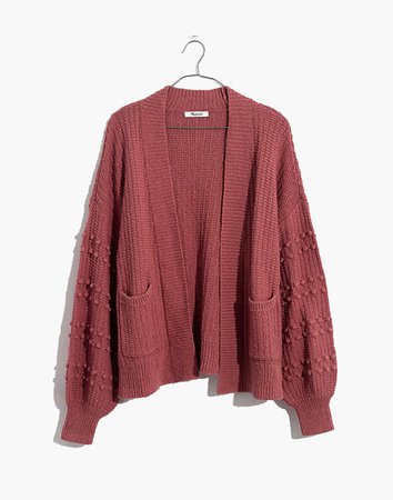 Bobble Cardigan Sweater blush
