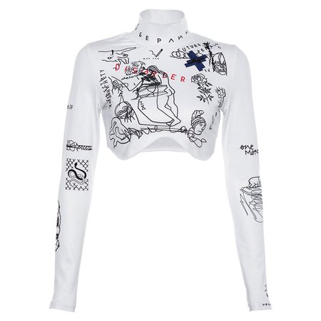 GRAFFITI LONG SLEEVE TOP | ShayButterBoutique