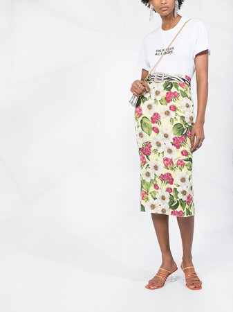Dolce & Gabbana Floral Midi Skirt - Farfetch
