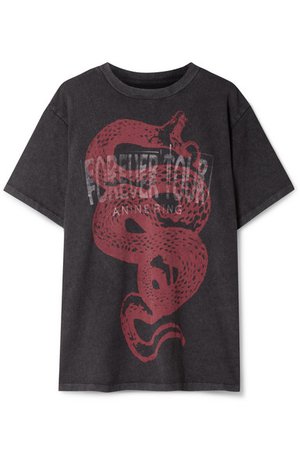 Anine Bing | Forever Tour printed cotton-jersey T-shirt | NET-A-PORTER.COM