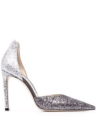 Shop Jimmy Choo Beanne 100mm glitter pumps with Express Delivery - FARFETCH