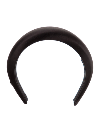 prada black padded headband
