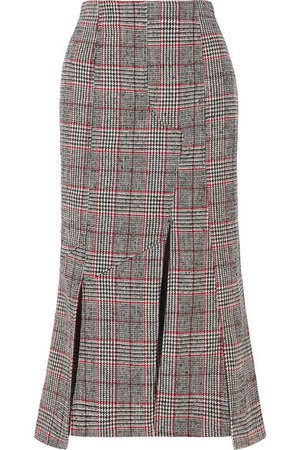 McQ Alexander McQueen | Prince of Wales checked wool-blend midi skirt | NET-A-PORTER.COM