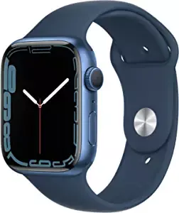 Amazon.com: Apple Watch Series 7 (GPS, 45mm) Blue Aluminum Case with Abyss Blue Sport Band, Regular (Renewed) : Electronics