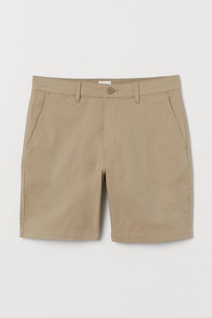 Cotton Chino Shorts - Beige - Men | H&M AU