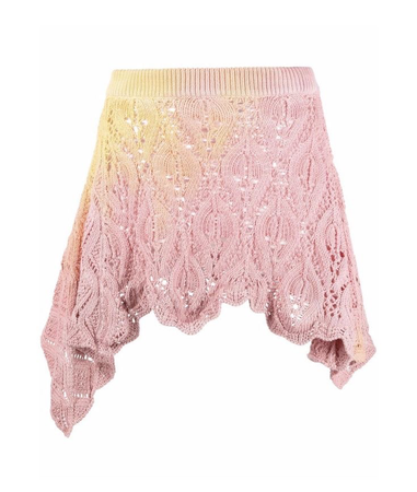 crochet skirt pink