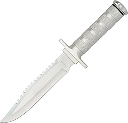 Amazon.com : Whetstone Cutlery Survival Knife with Survival Gear, Silver : Hunting Knives : Sports & Outdoors