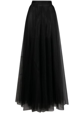 Shop Loulou sheer flared maxi skirt with Express Delivery - FARFETCH
