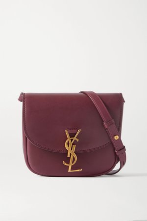 Burgundy Kaia small leather shoulder bag | SAINT LAURENT | NET-A-PORTER