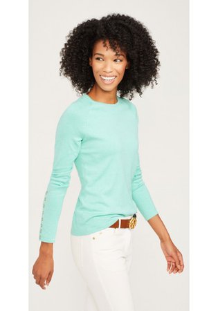 Sea_green Jamey Sweater - Women New Arrivals | JMcLaughlin.com