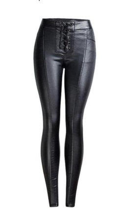 lace-up leather pants