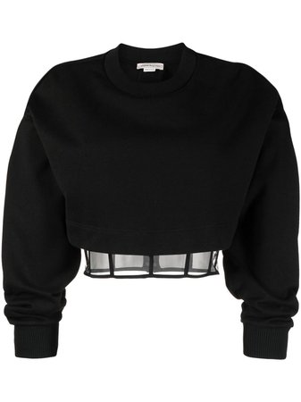 Alexander McQueen Layered Cropped Sweatshirt - Farfetch