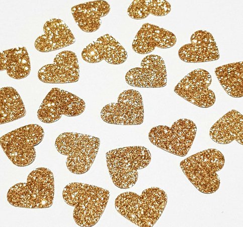 Gold Confetti Hearts Engagement Party Decorations Gold Party | Etsy