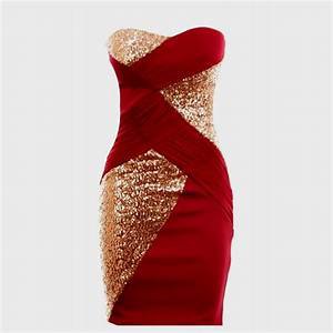 golden red coctail dress