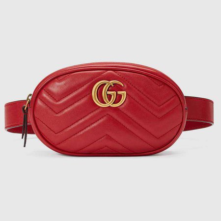 GG Marmont matelassé leather belt bag - Gucci Belt Bags 476434DSVRT6433