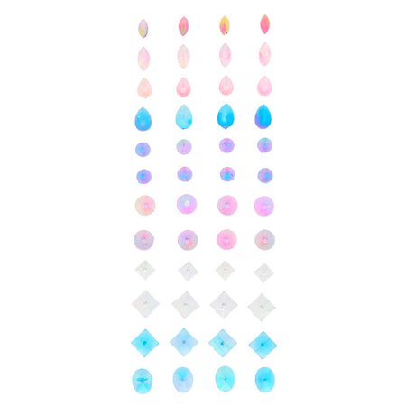Iridescent Pastel Skin Gems - 48 Pack | Claire's US