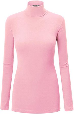 Made By Johnny Women's Textured Knit Turtleneck Long Sleeve/Short Sleeve Mock Neck Pullover Sweater at Amazon Women’s Clothing store