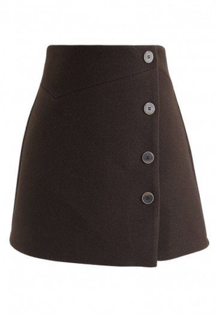 Dark Brown Mini-Skirt